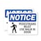 Signmission Pedestrians Must Use Walk In Door Sign, Vinyl Decal, 10in W x 7in L, 2PK OS-2PACK-NS-D-710-L-17167 - alternate 1